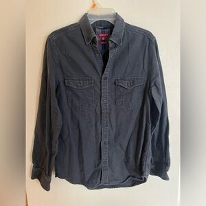 Merona Gray  Plaid Button-Up Shirt